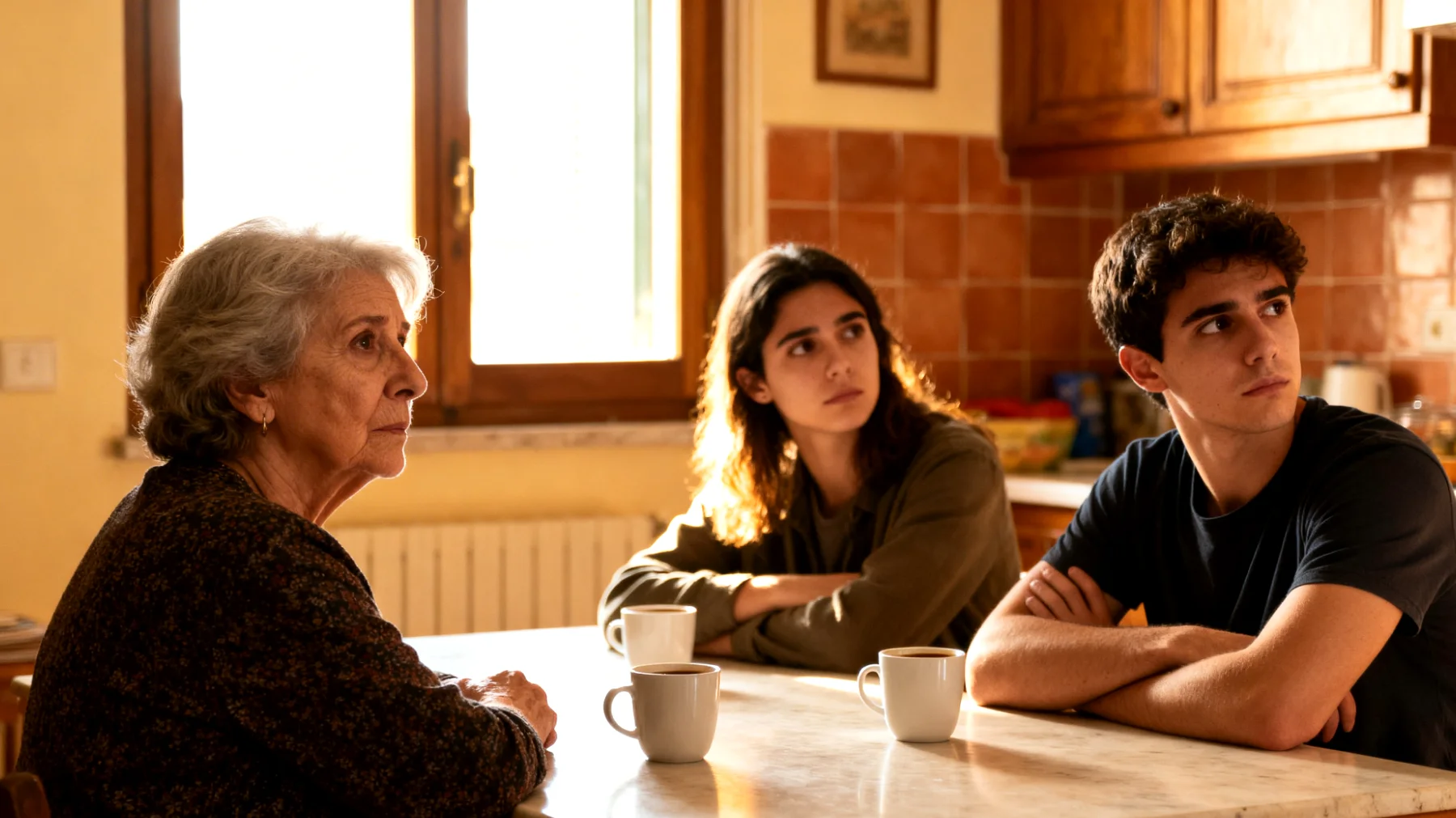 La nonna fatica a creare momenti di dialogo emotivo autentico con i nipoti giovani adulti: si limita a conversazioni superficiali su argomenti pratici (salute, lavoro, soldi) senza riuscire ad entrare nella sfera dei sentimenti, dei sogni o delle paure dei nipoti, che a loro volta non la percepiscono come una figura con cui aprirsi emotivamente."