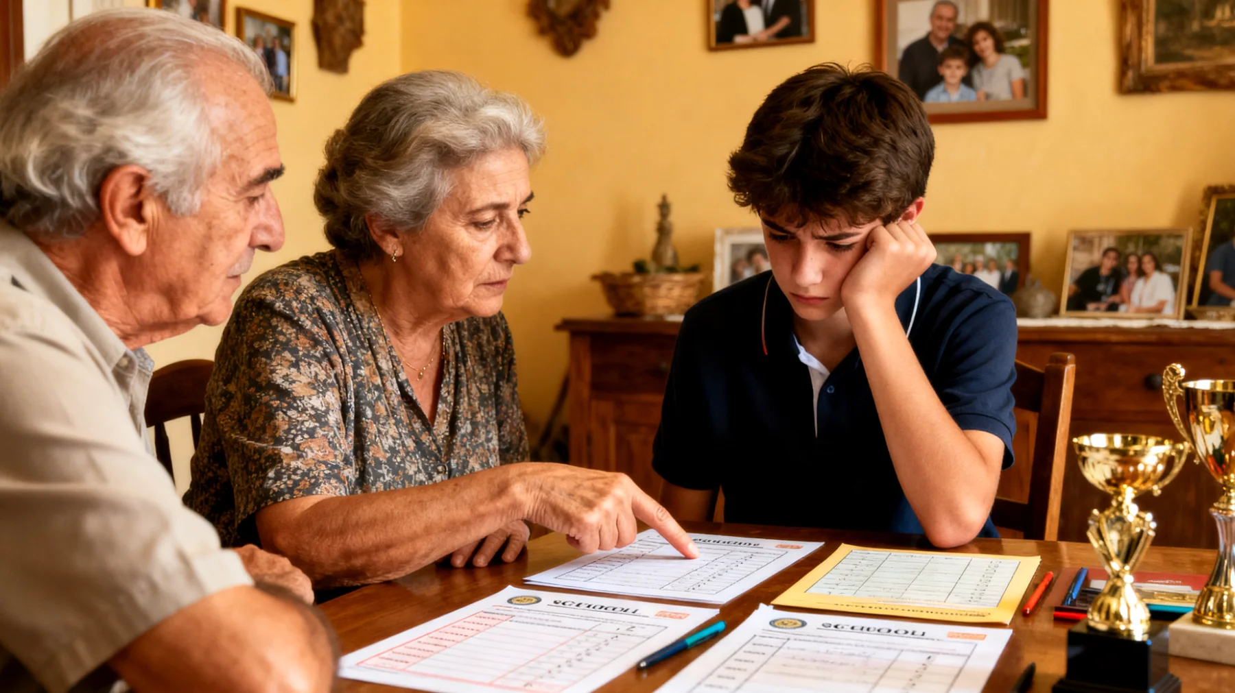 I nonni esercitano pressioni eccessive sugli nipoti adolescenti riguardo ai risultati scolastici, alle attività sportive e alle aspettative sul loro futuro, generando ansia da prestazione e senso di inadeguatezza nei ragazzi."