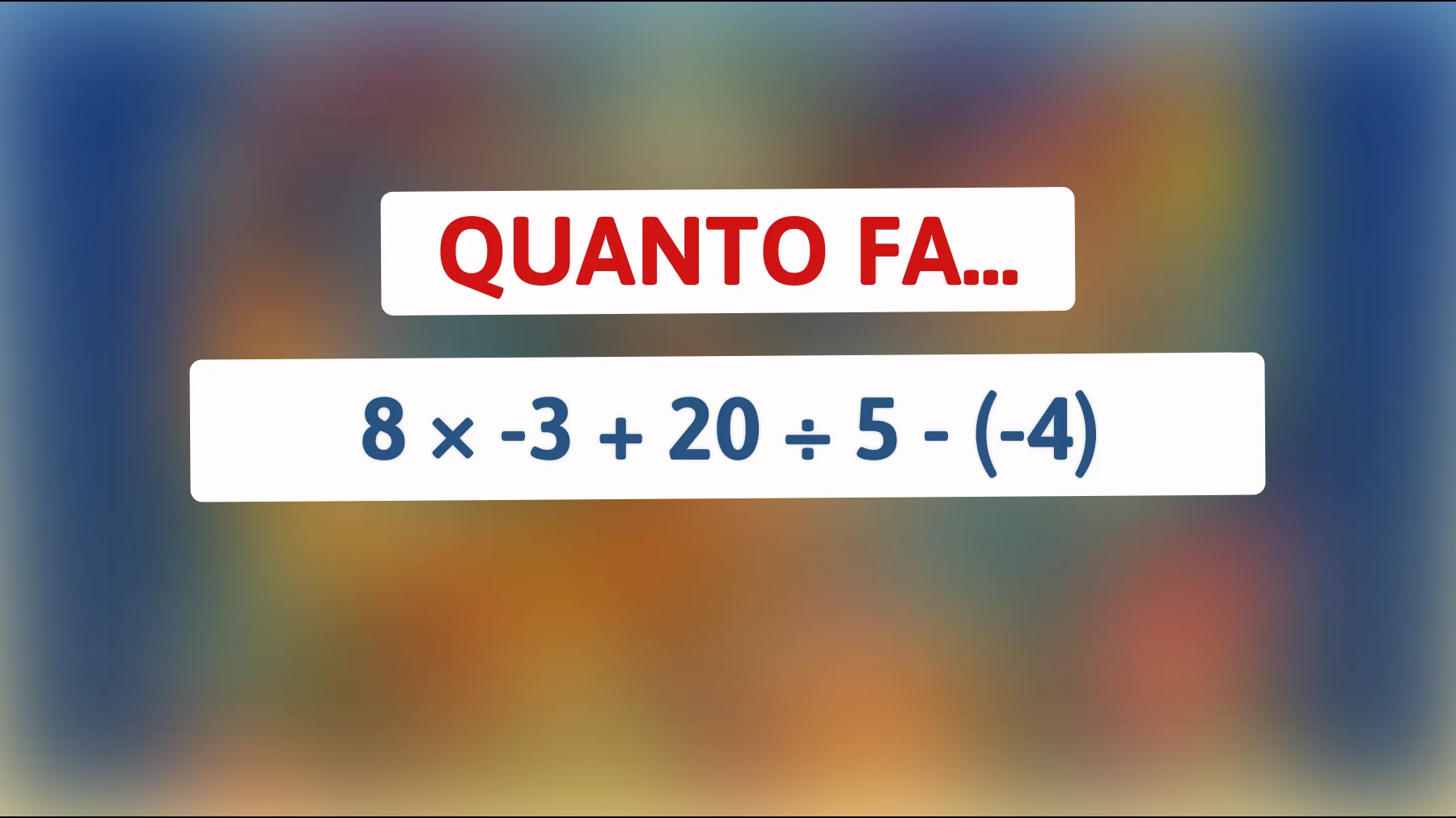 Solo chi è davvero intelligente risolve questo calcolo al primo colpo: ci riesci senza sbagliare?"