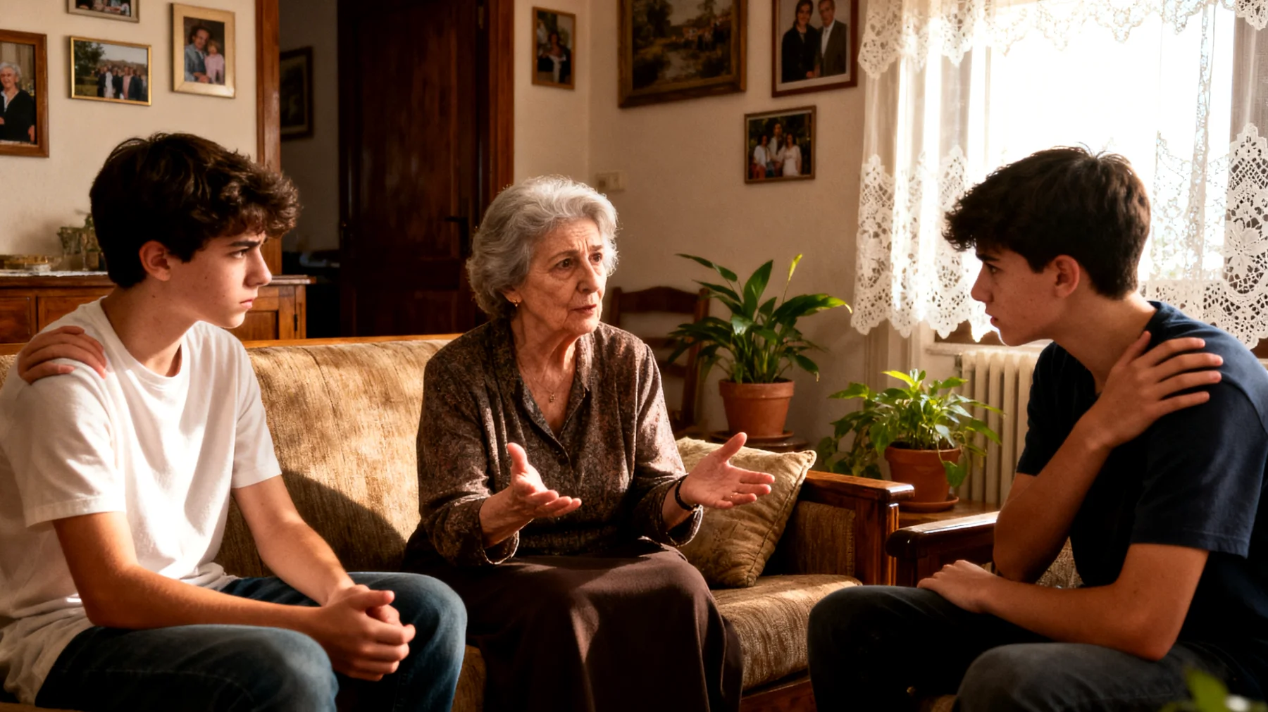 Nonna che gestisce la gelosia tra nipoti adolescenti, con tensioni e rivalità che creano conflitti durante le visite familiari e minacciano l'armonia del rapporto"