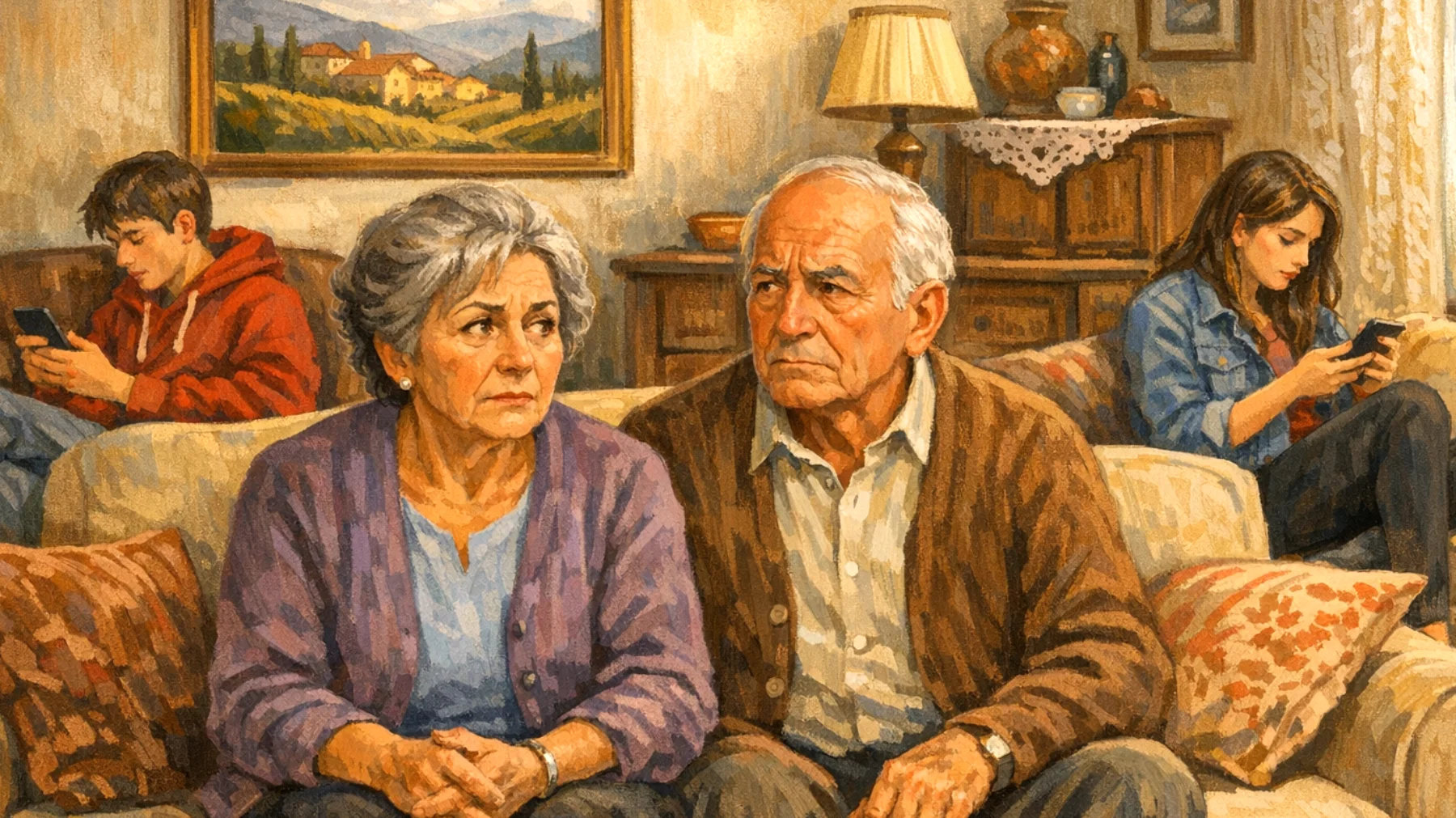 I nonni faticano a instaurare un dialogo emotivo profondo con i nipoti adolescenti, che sembrano chiusi e poco disponibili a condividere i propri sentimenti, paure e gioie, creando un senso di distanza affettiva nonostante la presenza fisica"